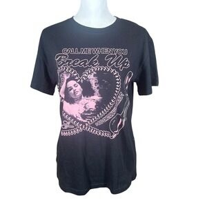 Selena Gomez Graphic T-Shirt NWT Women's Medium Black Call Me When You Break Up